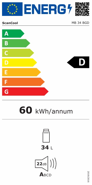 Scandomestic - MB 34 BGD - Svart, med LED belysning